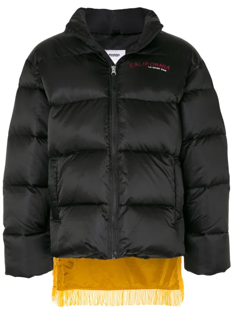 Doublet fringed puffer coat Black 20AW06BL106