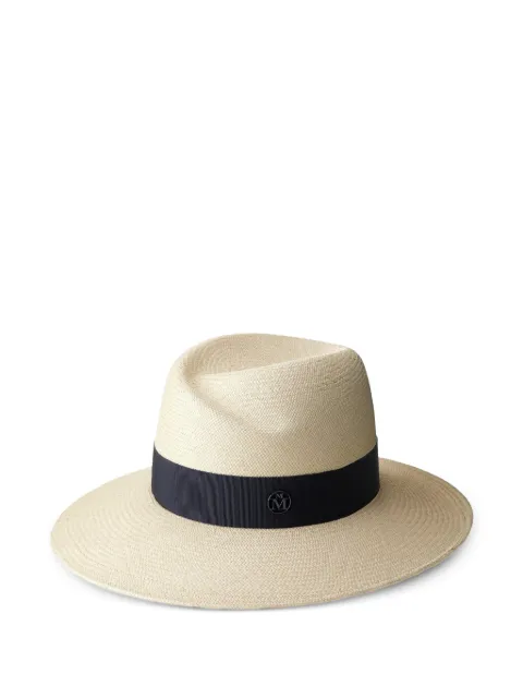 Maison Michel Virginie straw fedora hat Neutrals 1001097002