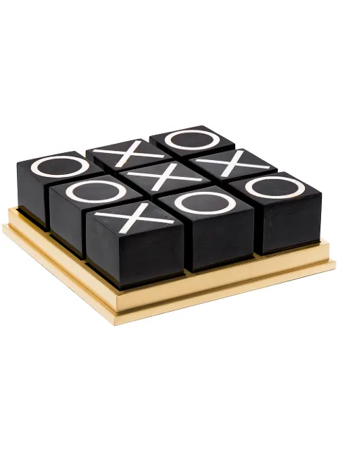 L'Objet shell tic-tac-toe set Black G320