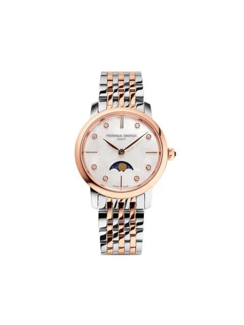 Frederique Constant Classics Slimline Ladies Moonphase 30mm White FC206MPWD1S2B