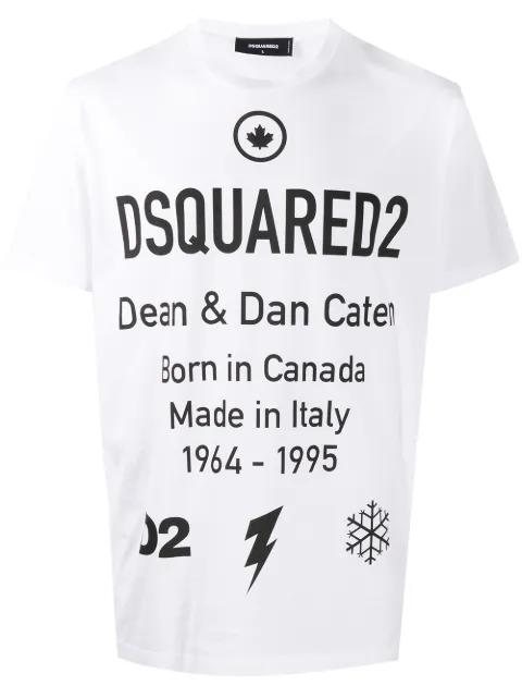 DSQUARED2 slogan print short-sleeve T-shirt White S74GD0746S23009