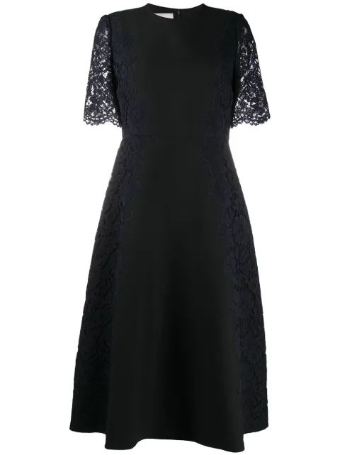 Valentino Garavani lace sleeve dress Black BVATK5360