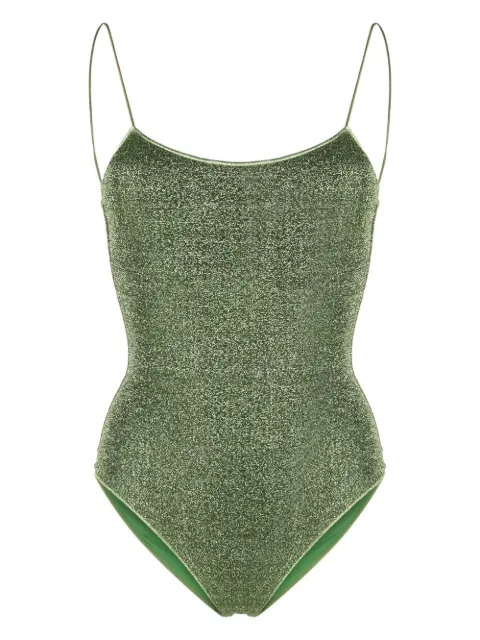 Oséree metallic effect swimsuit Green LIS601