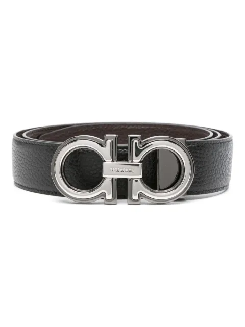 Ferragamo reversible and adjustable Gancini belt Black 734227