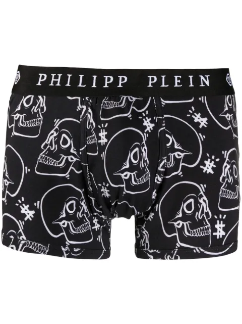 Philipp Plein boxer allover outline skull Black F20CMUY0234PJY002N