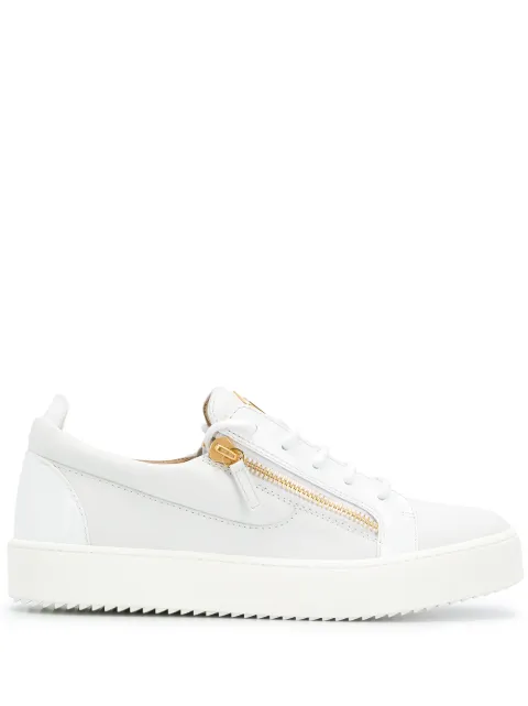 Giuseppe Zanotti Frankie double-zip low-top sneakers White RU00010004