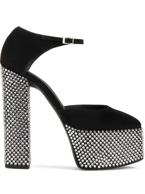 Giuseppe Zanotti crystal-embellished platform sandals Black I060011001