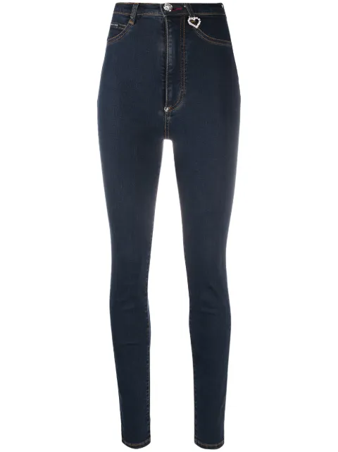 Philipp Plein super high rise jeggings Blue F20CWDT1422PDE004N