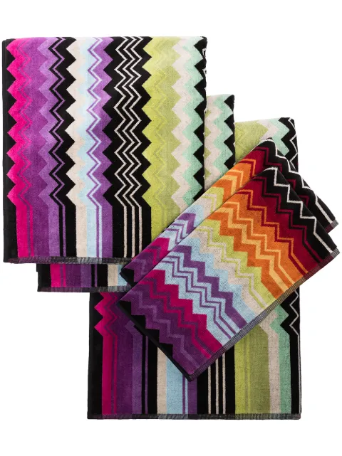Missoni Home Giacomo cotton 5-set towel Black 1G3SP99828