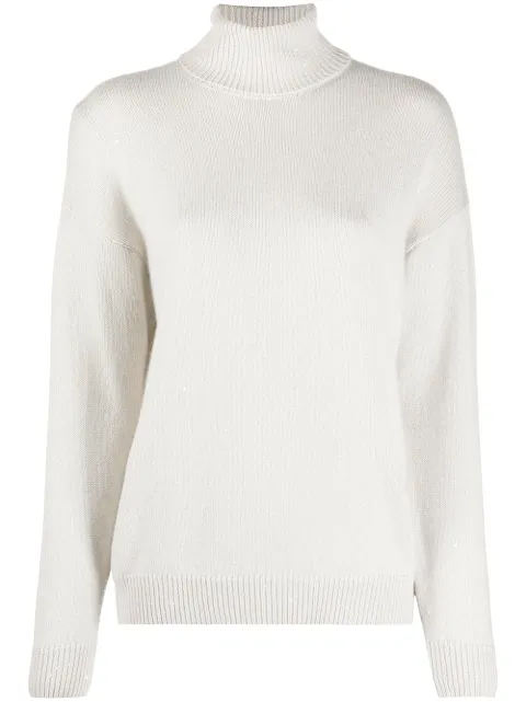 Brunello Cucinelli roll neck jumper Neutrals M73539903C9443