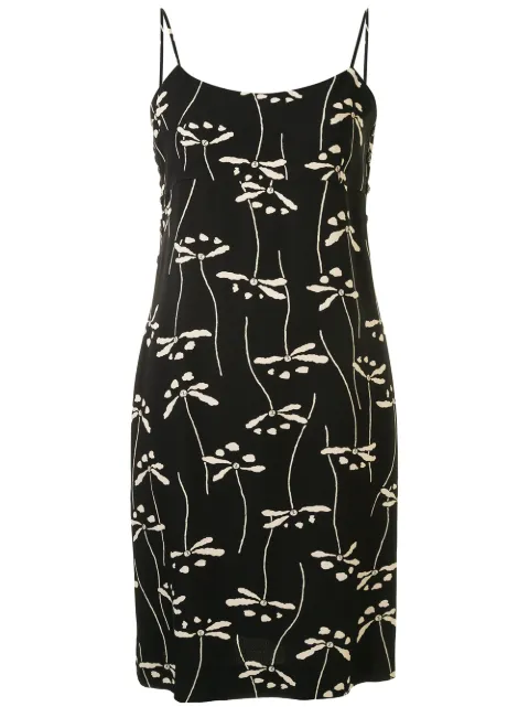 CHANEL Pre-Owned 1998 floral print dress Black 98PP10408V06399F0007