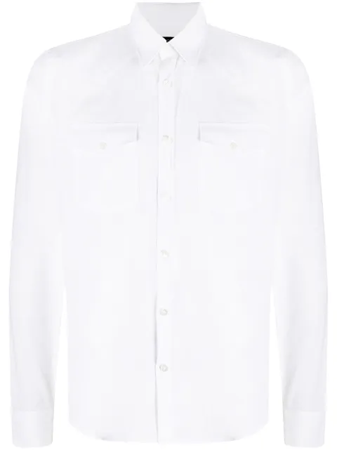 Dell'oglio slim button shirt White TXJ59B7UR50415152586