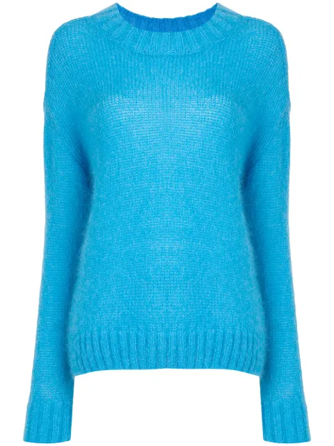 Goen.J slouchy ribbed jumper Blue GJ20PFKN02
