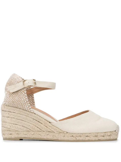 Castañer Carol 60mm wedge espadrilles White 020977