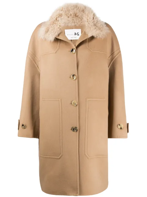 Manzoni 24 single-breasted coat Neutrals 20M717DB1CF