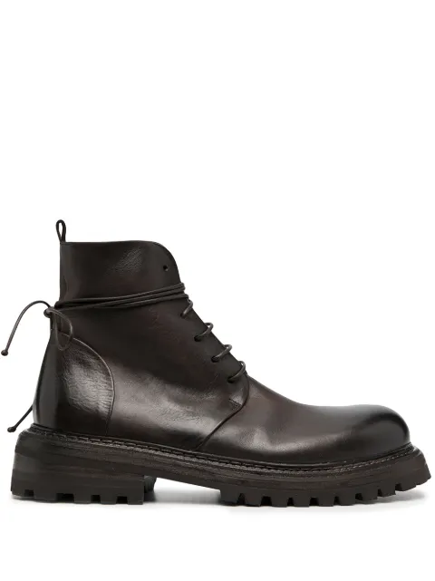 Marsèll Carrucola leather combat boots Brown MM4025150