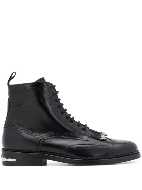 Toga Virilis fringed ankle boots Black FTVRM107909009
