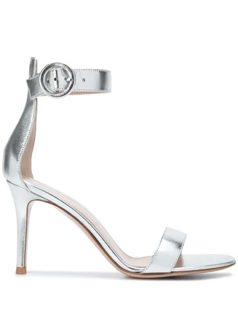 Gianvito Rossi Portofino 85mm leather sandals Silver G6095385RICNPS