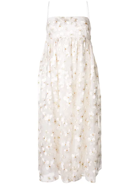 Macgraw Blubell organza silk dress Yellow LF003I