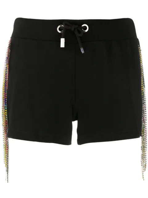 Philipp Plein logo drawstring shorts Black F20CWJT1280PJY002N