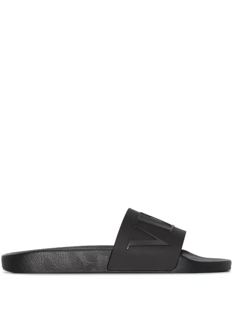 Valentino Garavani embossed-logo flip-flops Black YS0873DPT