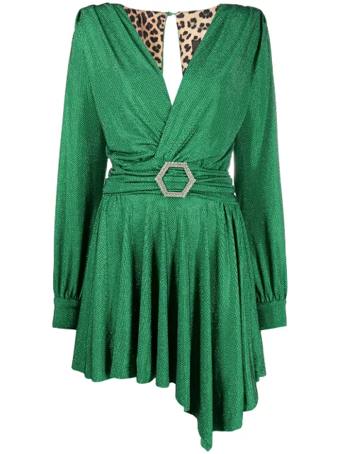 Philipp Plein Artemis crystal embellished mini dress Green F20CWRG1745PTE003N