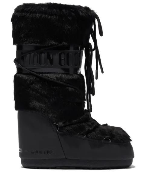 Moon Boot Icon faux-fur snow boots Black 80D1408900N001