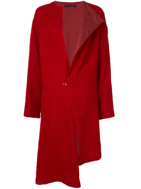 Y's asymmetric coat Red YBC02126
