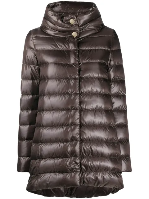 Herno quilted high-neck coat Brown PI0505DIC12017