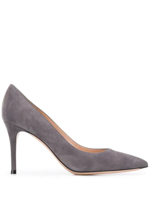 Gianvito Rossi Gianvito 85mm suede pumps Grey G2458085RICCAM