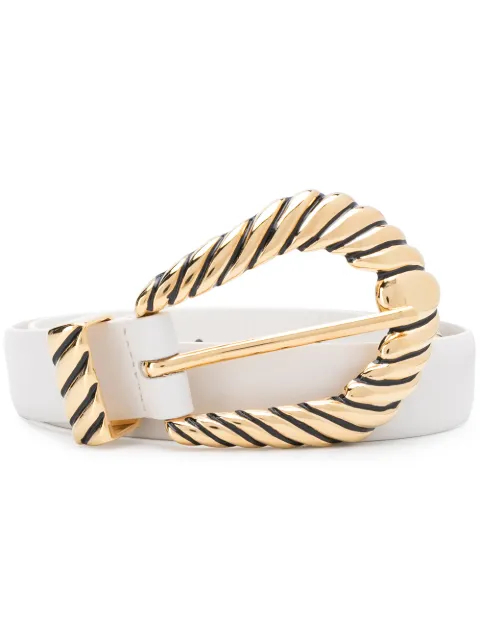 Alberta Ferretti statement buckle belt White A30106683