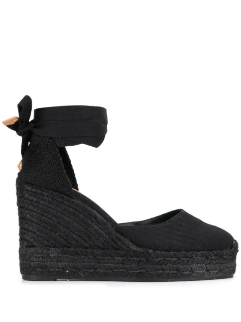 Castañer 100mm woven espadrilles Black 020966