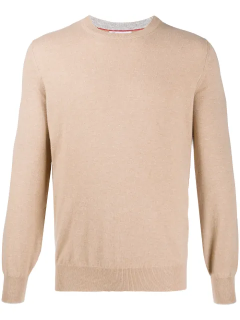 Brunello Cucinelli regular-fit crew-neck pullover Neutrals M2200100CM338