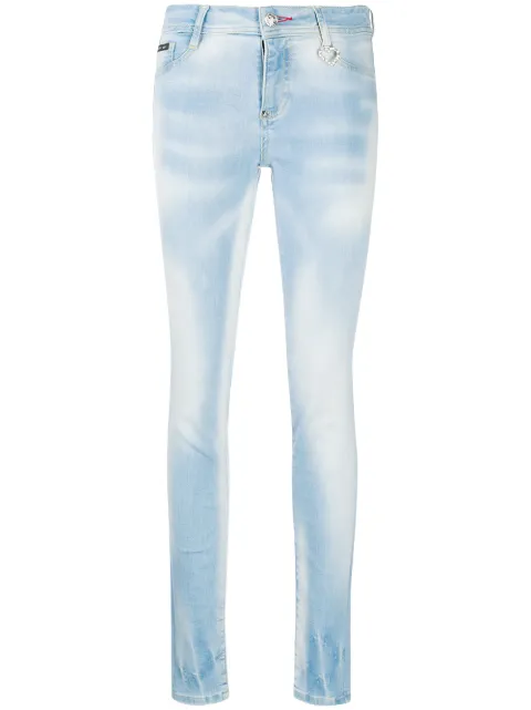 Philipp Plein high rise skinny fit jeggings Blue F20CWDT1423PDE004N