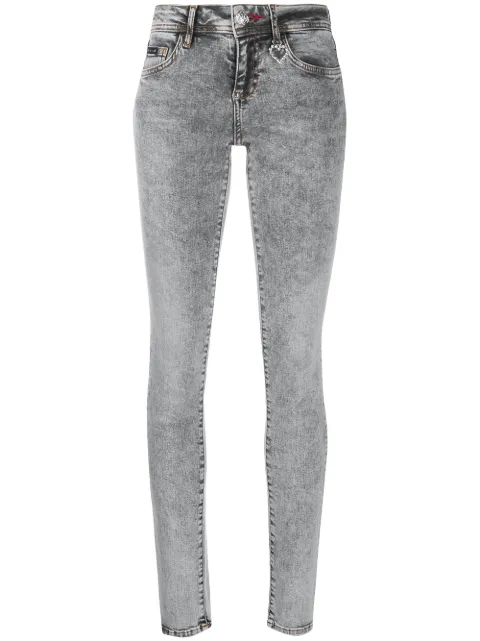 Philipp Plein high rise slim-fit jeans Grey F20CWDT1420PDE004N