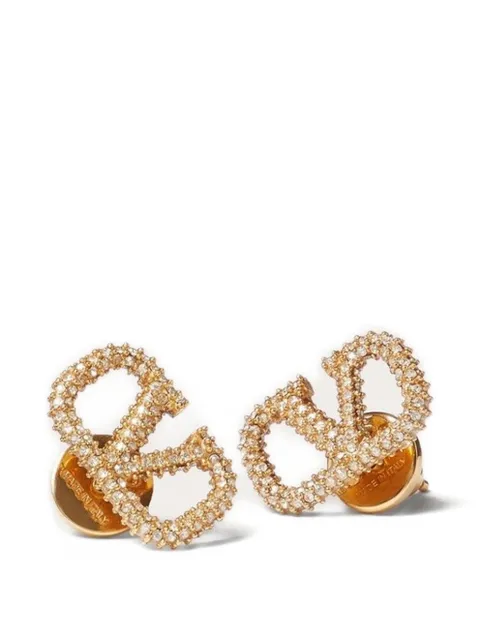 Valentino Garavani VLogo signature earrings in metal and Swarovski® crystals Gold WJ0F85YCW