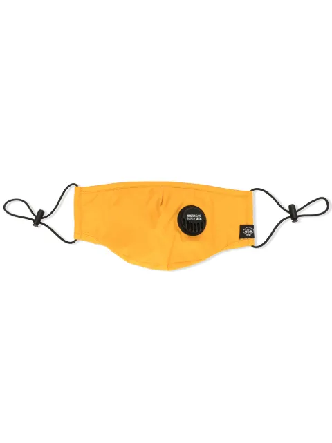 Mostly Heard Rarely Seen logo patch face mask Yellow MH02BJMSK42
