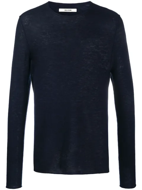 Zadig&Voltaire Teiss fine-knit sweater Blue PWGMZ1102H
