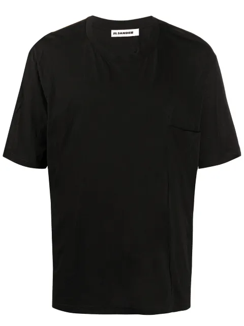 Jil Sander boxy-fit patch pocket T-shirt Black JPUQ707506MQ247908001