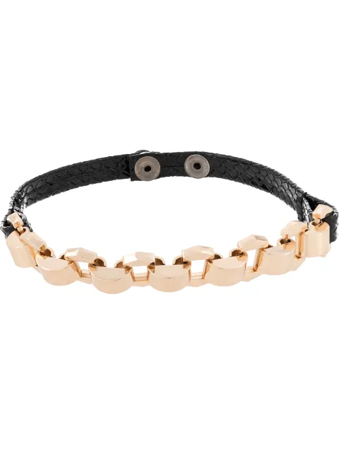 Manokhi Fab leather choker Black AW20MANO116A361GOLDCHAINBLACK