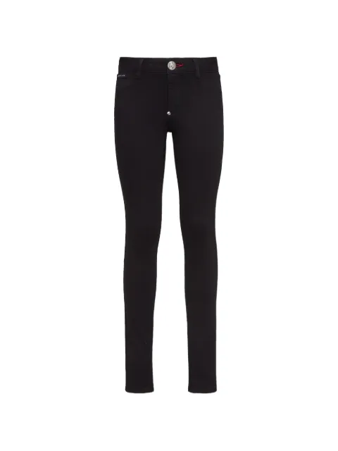 Philipp Plein Angel wing-embroidered jeggings Black F18CWDT1446PDE004N