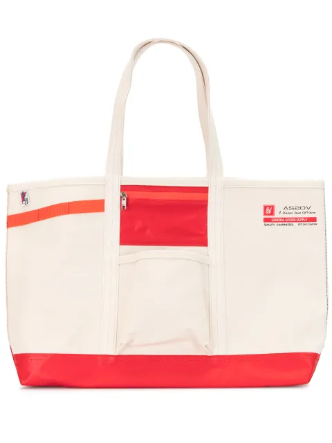 As2ov Alberton canvas tote bag White 181902