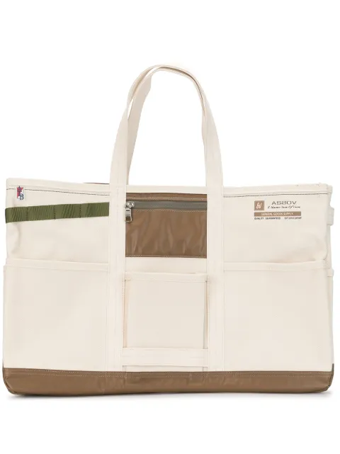 As2ov Alberton canvas tote bag White 181901