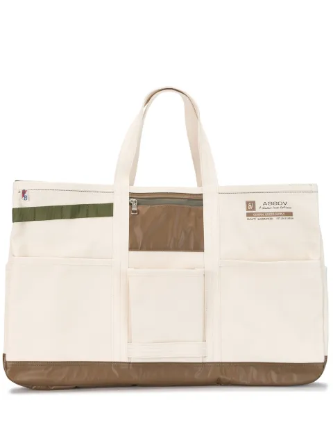 As2ov Alberton canvas tote bag White 181900