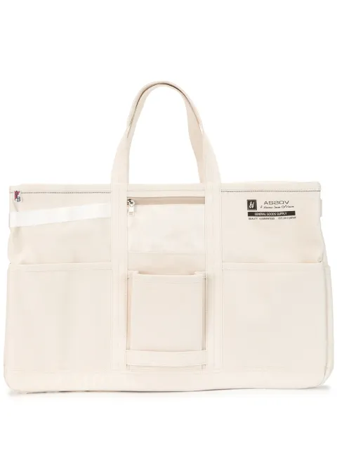 As2ov Alberton canvas tote bag White 181900