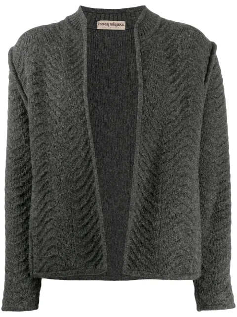 Issey Miyake Pre-Owned 1980s open front cardigan Grey MIY327