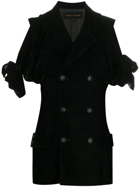 Comme Des Garçons Pre-Owned 1980s velvet jacket Black CDG1233