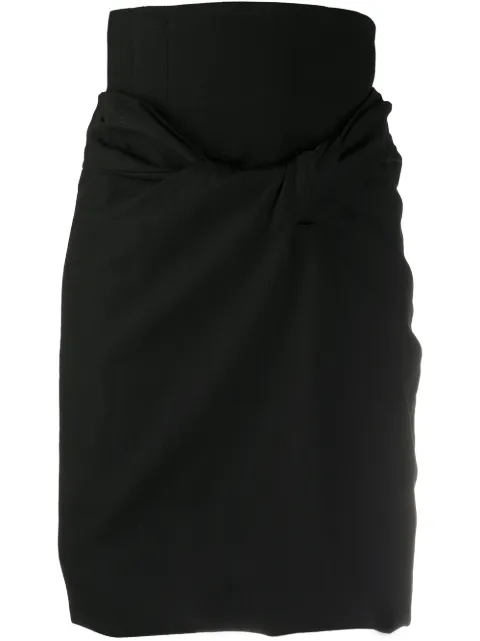 Comme Des Garçons Pre-Owned 1990 foldover skirt Black CDG1235