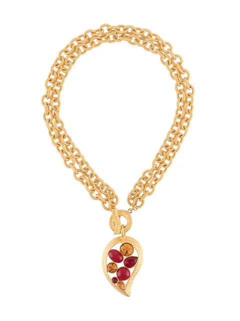 Givenchy Pre-Owned 1980s stone embellished necklace Gold GIV104A