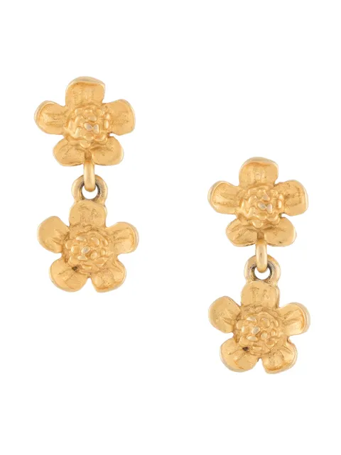Givenchy Pre-Owned 1990s double flower earrings Gold GIV103A